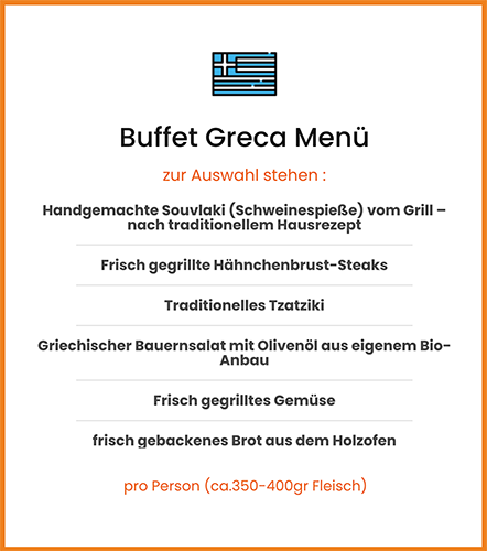Buffet Greca Menü 37,00€